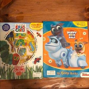2 busy books. Eric carle and puppy dog pals.